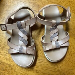 Kids Beige and Silver Sandals